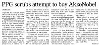 PPG scrubs attempt to buy AkzoNobel