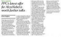 PPG’s latest offer for AkzoNobel is worth further talks