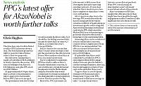 PPG’s latest offer for AkzoNobel is worth further talks