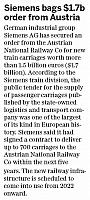 Siemens bags $1.7b order from Austria