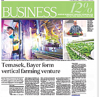 Temasek, Bayer form vertical farming venture