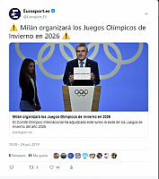 Tiwtter - Eurosport Spain - Milan organizara