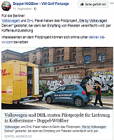 facebook Volkswagen und DHL